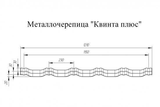 Профиль волновой Grand Line Kvinta plus Полиэстер