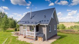 Фасадная плитка Технониколь Hauberk кирпич серо-бежевый 1