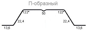 Штакетник Grand Line П/М-образный Фигурный Полиэстер 0,45 мм