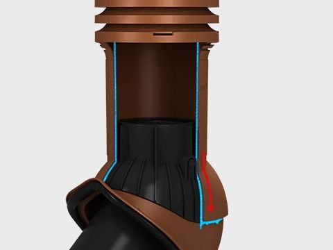 Вентиляционный выход Wirplast WiroVent EVO Е38(изолированный)