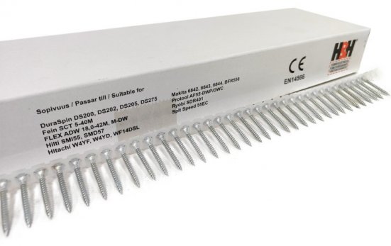 Ленточные саморезы H&amp;H PH2 3.5x35mm (Цинк, ГКЛ-металл 1000 шт)