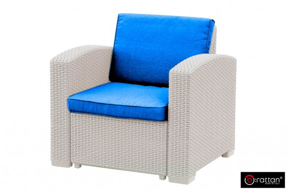 Комплект мебели Rattan Premium 5 серо-синий