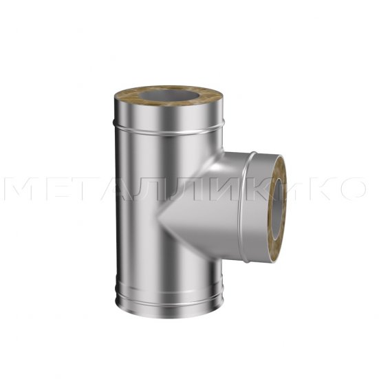 Дымоход Flue line двухконтурный Тройник сэндвич 90 град.
