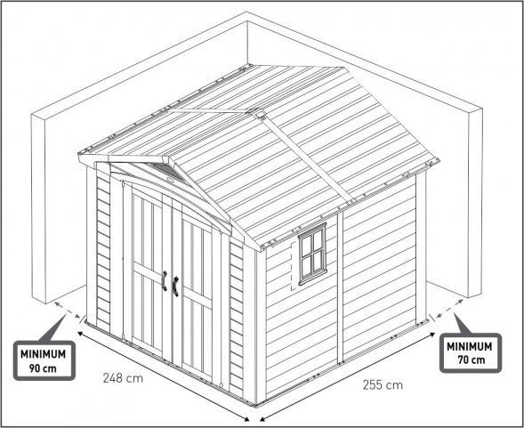 Пластиковый сарай Keter Factor 8х8