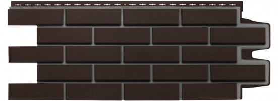 Фасадные панели Grand Line Клинкерный Кирпич Design шоколадный со швом