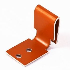 Скоба для ендовы окрашенный аллюминий красный уцененный