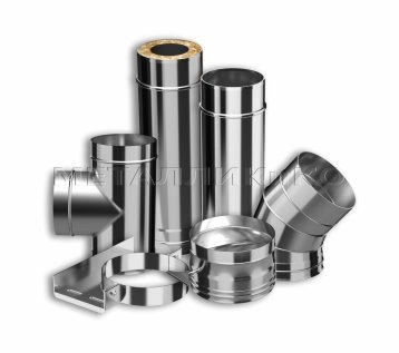 Комплект дымохода Flue Line нерж. модульный угловой 5 м.